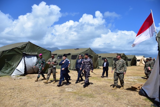 Dubes RI Untuk Amerika Serikat Kunjungi Satgas TNI AL di Marine Corps Base Hawaii