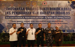 TNI AL dan Bea Cukai Perkuat Sinergi, Barang Bukti Rokok Ilegal Dimusnahkan